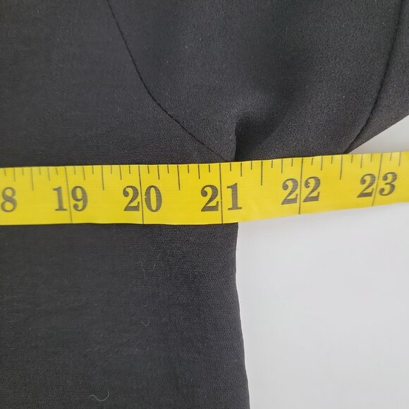 Hazel Black Sheer Ruffle Sleeve Blouse L – Elegant Layered Top - Work to Wknd - Picture 10 of 11